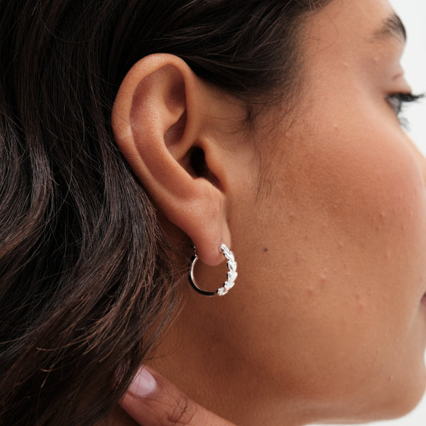 Simply Silver Sterling Silver 925 Polished Heart Hoop Earrings