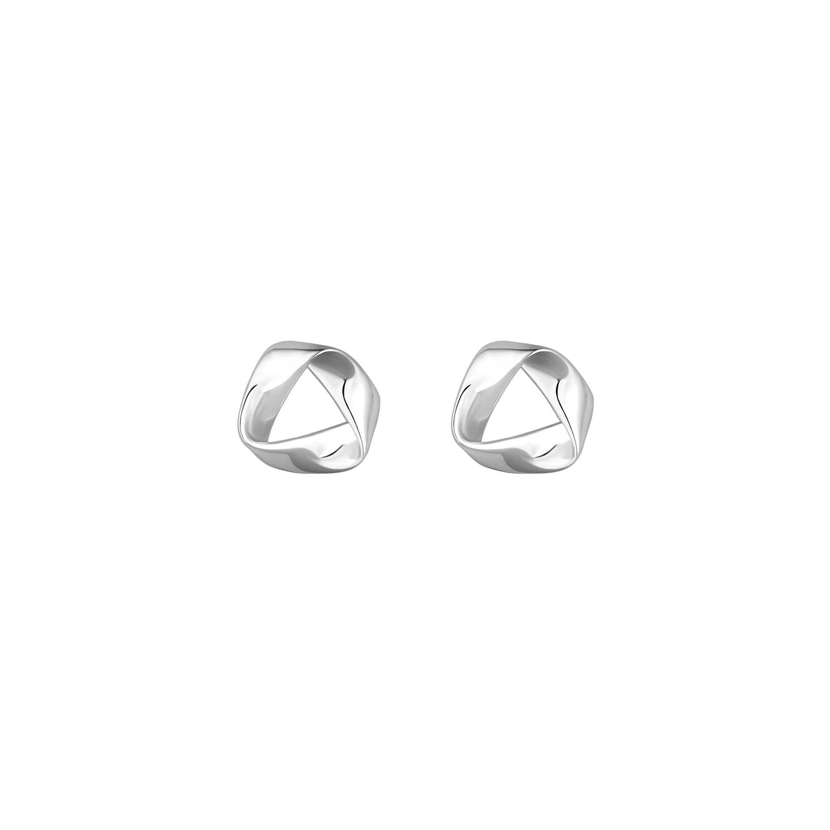 Simply Silver Sterling Silver 925 Polished Open Fluid Knot Stud Earrings
