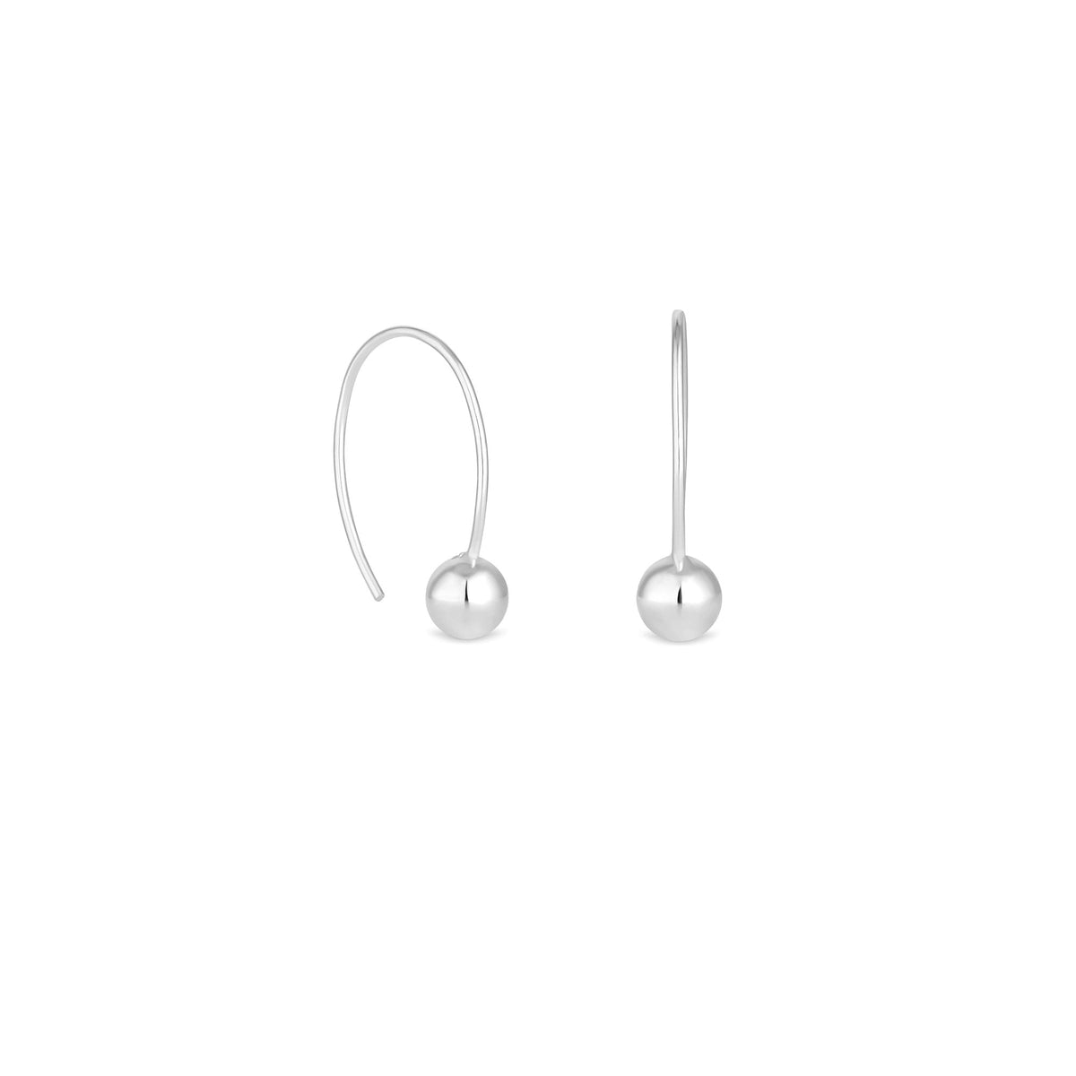 Simply Silver Sterling Silver 925 Polished Orb Flexible Drop Earrings