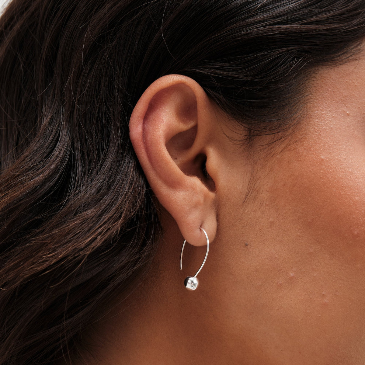 Simply Silver Sterling Silver 925 Polished Orb Flexible Drop Earrings