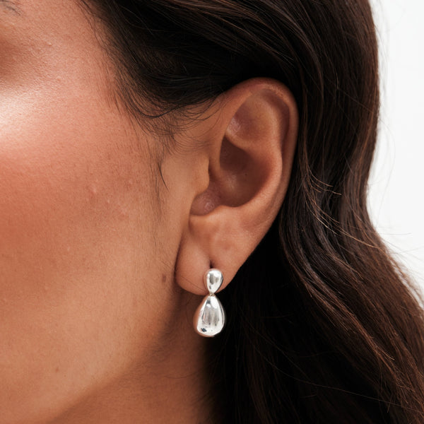 Simply Silver Sterling Silver 925 Polished Double Drop Earrings
