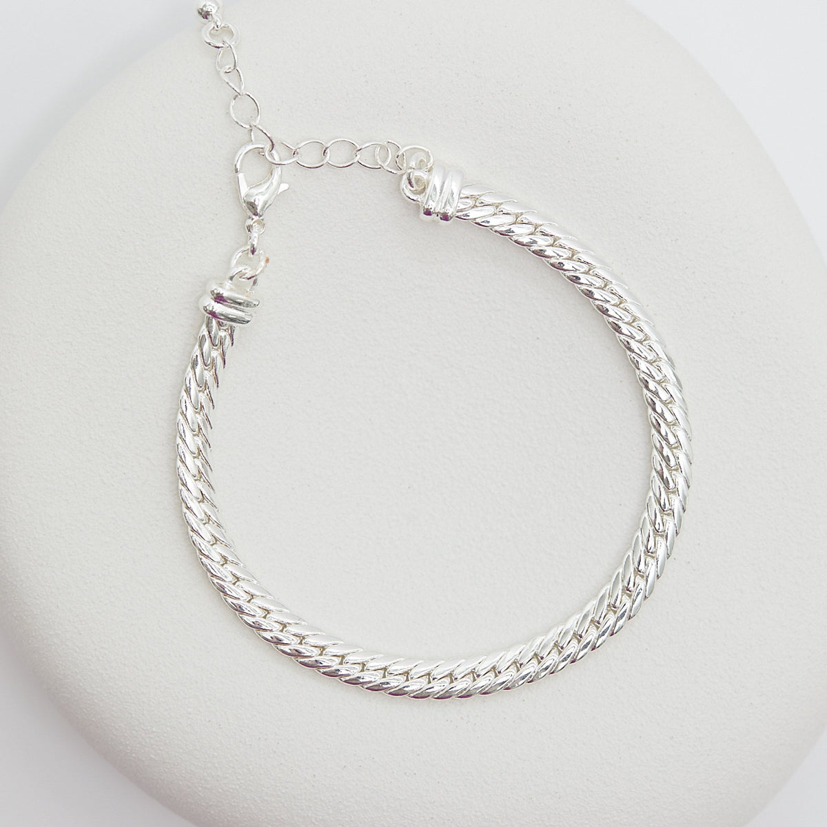 Jon Richard Silver Plated Herringbone Chain Bracelet
