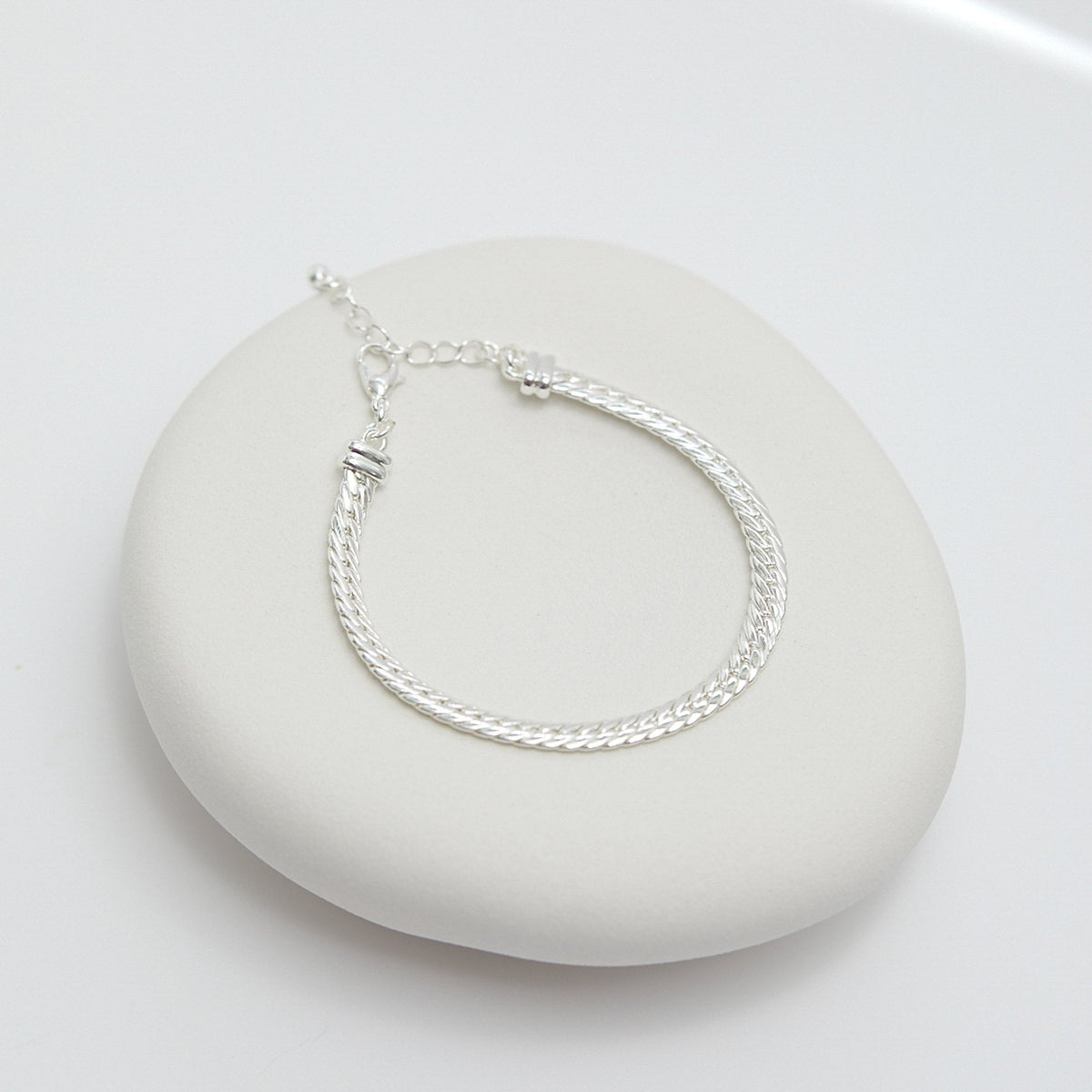Jon Richard Silver Plated Herringbone Chain Bracelet