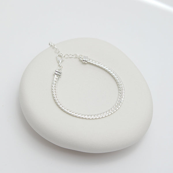 Jon Richard Silver Plated Herringbone Chain Bracelet