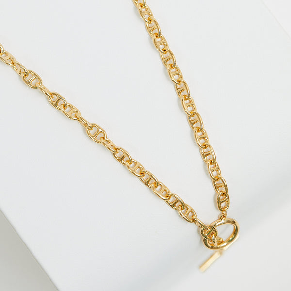Jon Richard Gold Plated T Bar Long Drop Necklace
