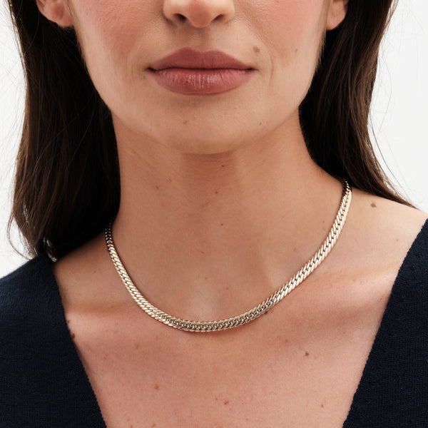 Jon Richard Gold Plated Herringbone Chain Necklace