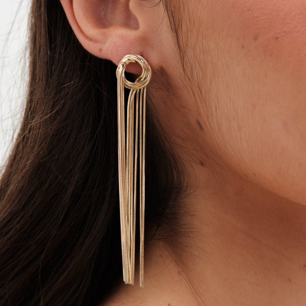 Jon Richard Gold Plated Knot Chain Earrings