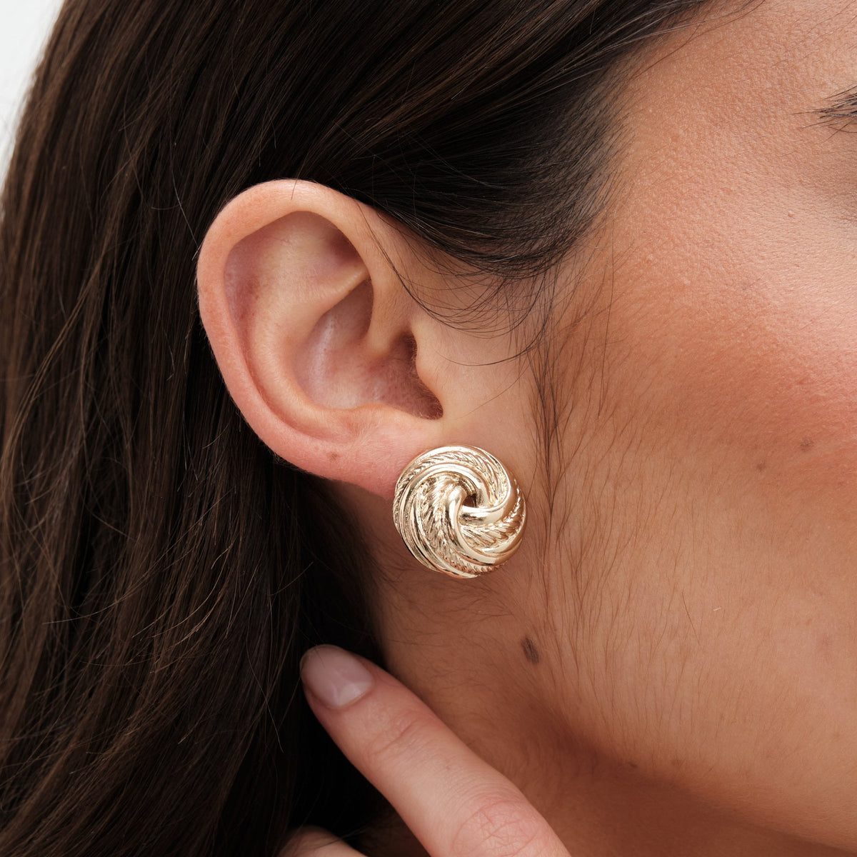 Jon Richard Vintage Inspired Gold Plated Knot Clip Earrings