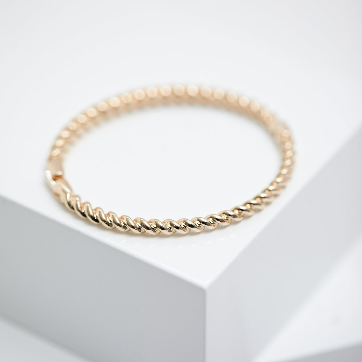 Jon Richard Gold Plated Polished Twist Bangle