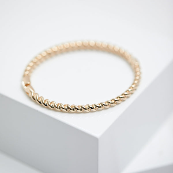 Jon Richard Gold Plated Polished Twist Bangle