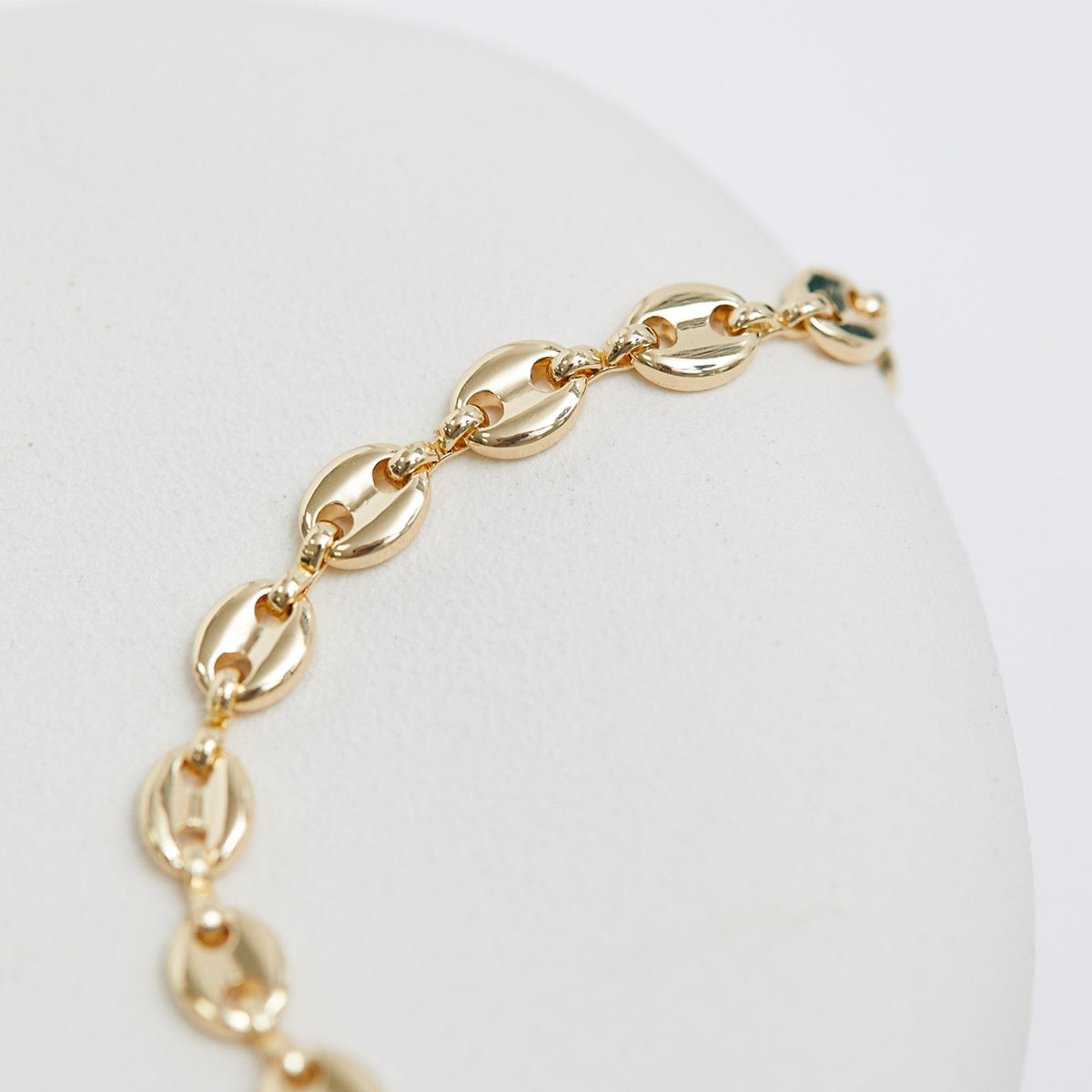 Jon Richard Gold Plated Polished Nugget link Bracelet
