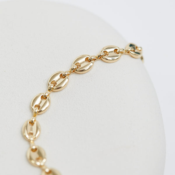 Jon Richard Gold Plated Polished Nugget link Bracelet
