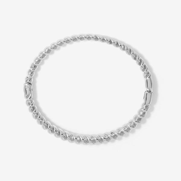 Jon Richard Silver Plated Polished Twist Bangle - Gift Boxed