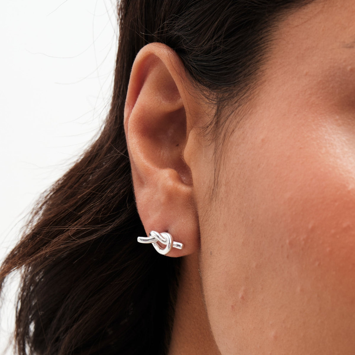 Simply Silver Sterling Silver 925 Polished Knotted Stud Earrings