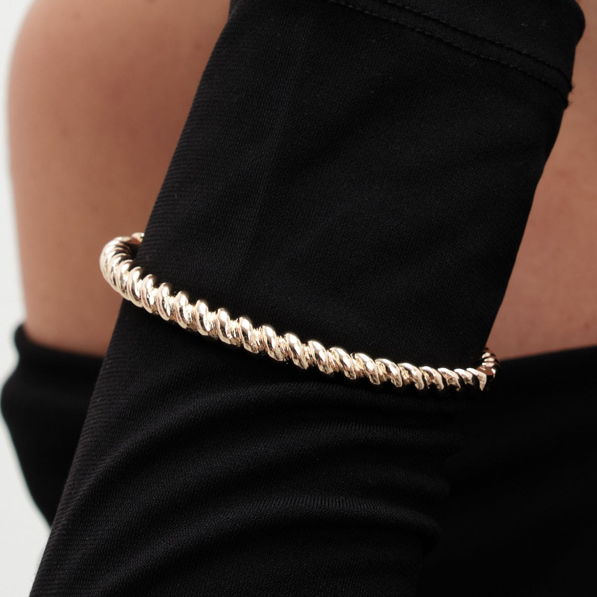 Jon Richard Gold Plated Polished Twist Bangle