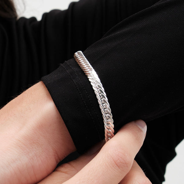 Jon Richard Silver Plated Herringbone Chain Bracelet