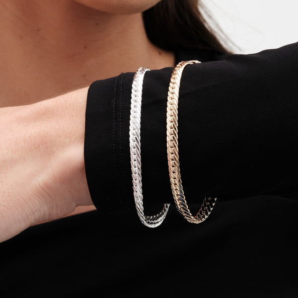 Jon Richard Silver Plated Herringbone Chain Bracelet