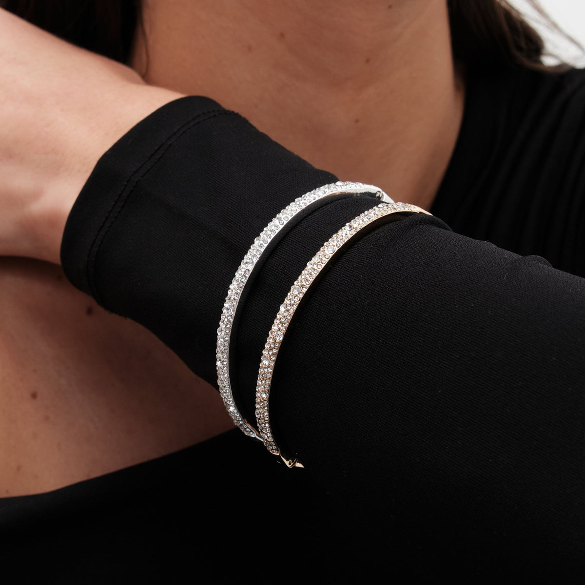 Jon Richard Silver Plated Pave Bangle