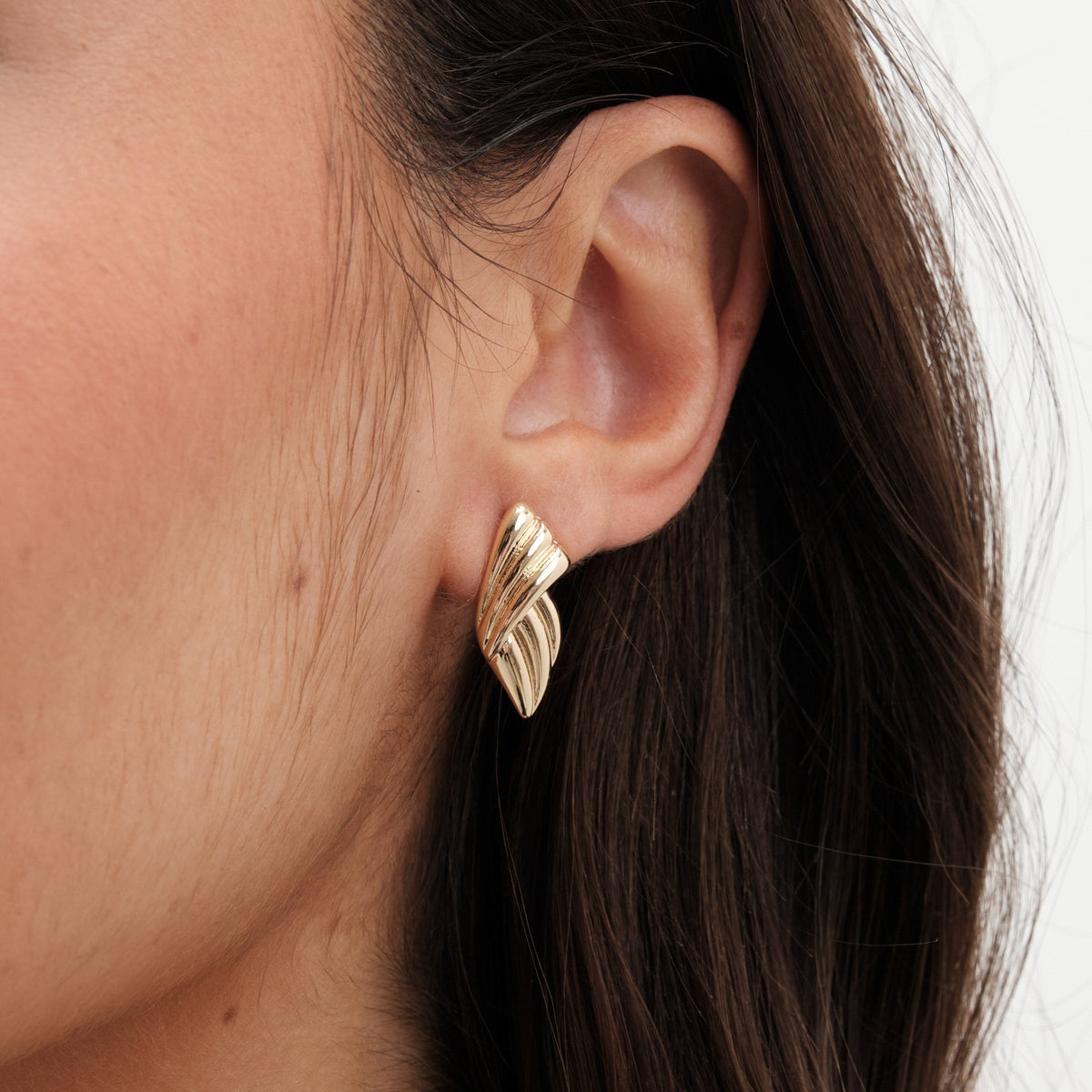 Jon Richard Vintage Inspired Gold Plated Fan Earrings