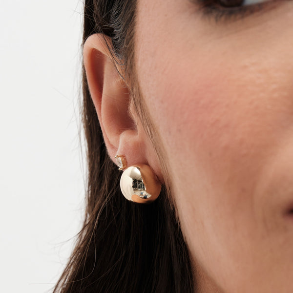 Jon Richard Gold Plated Polished Orb Earrings