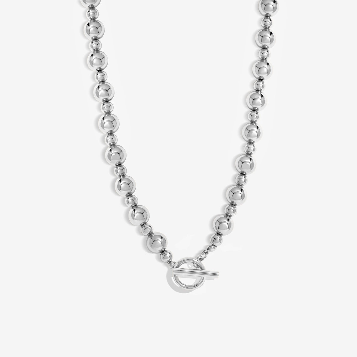 Mood Silver Polished Orb Necklace