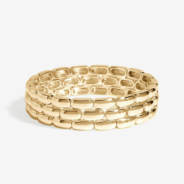 Jon Richard Gold Plated Polished Chain Stretch Bracelet
