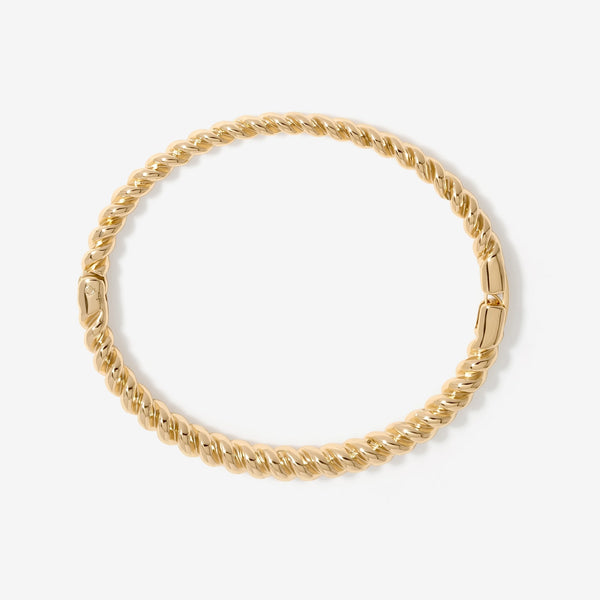 Jon Richard Gold Plated Polished Twist Bangle