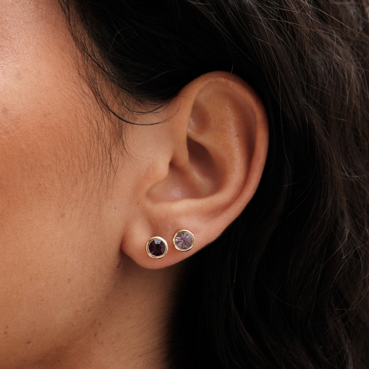Mood Purple Mixed Stud Earrings - Pack of 3