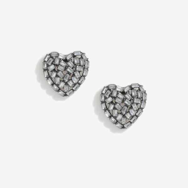 Mood Hematite Heart Stud Earrings