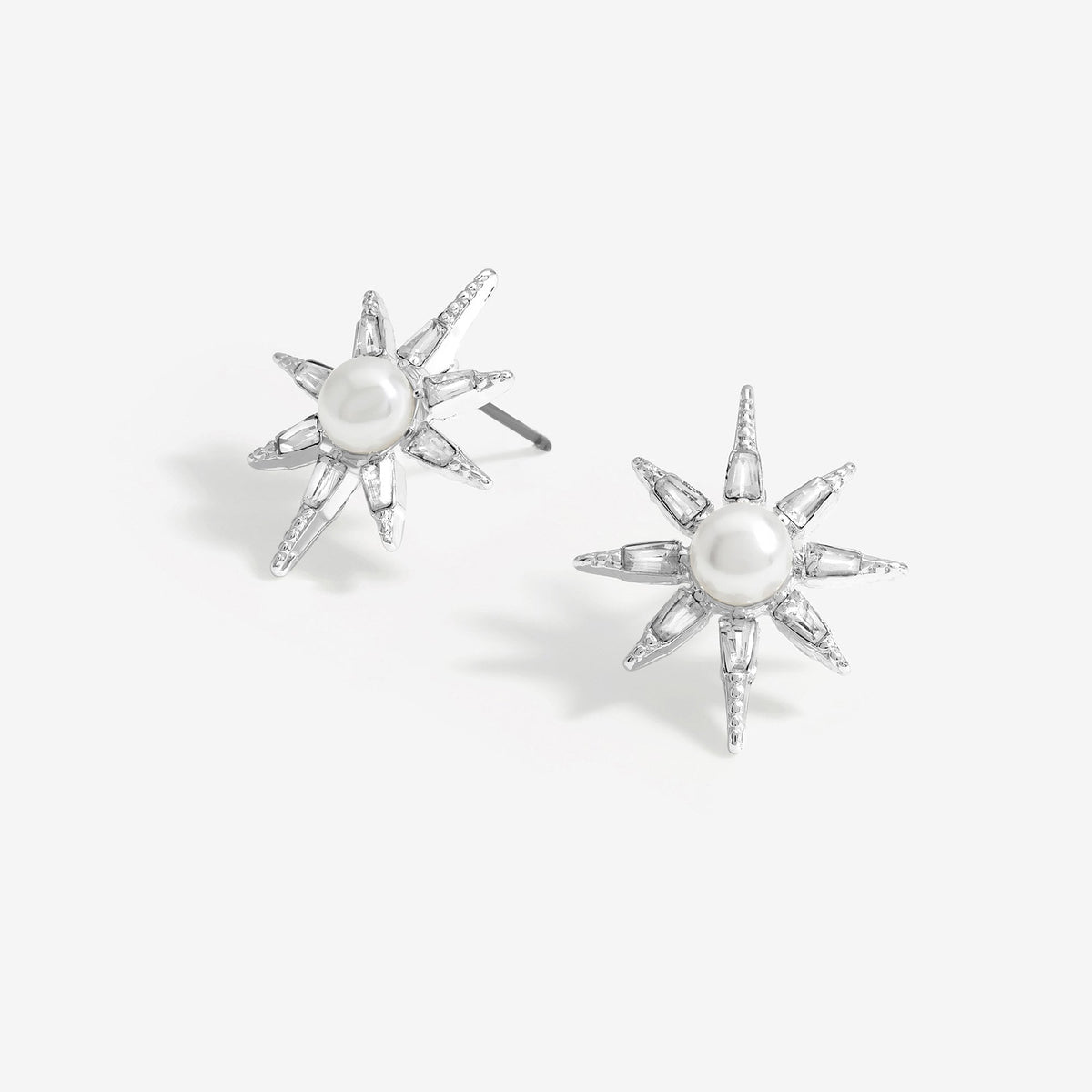 Mood Silver Starburst Stud Earrings