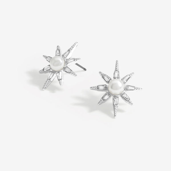 Mood Silver Starburst Stud Earrings