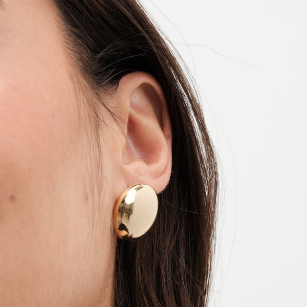 Jon Richard Gold Plated Dome Earrings