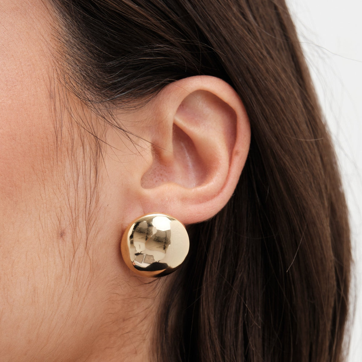 Jon Richard Gold Plated Dome Earrings