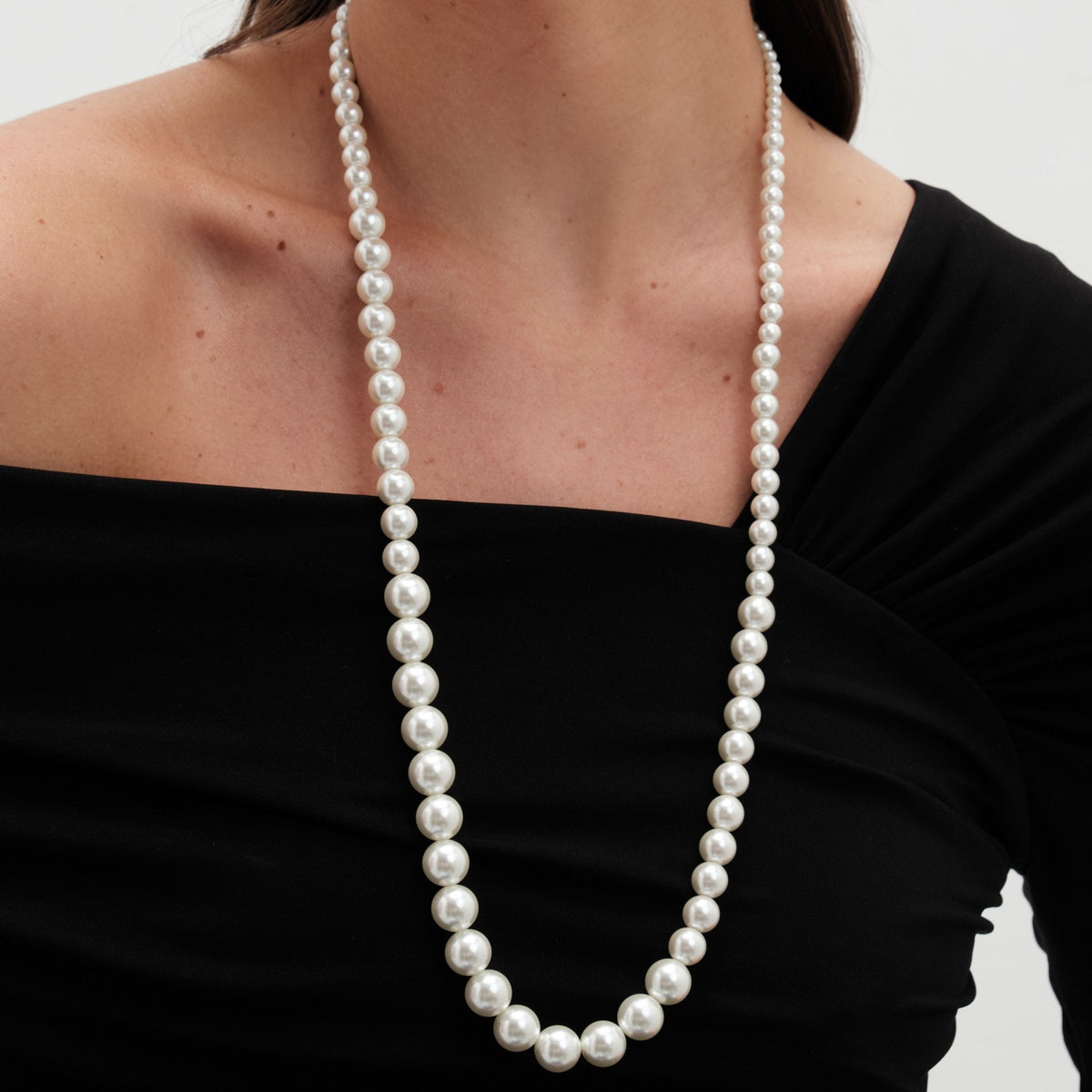 Jon Richard Long Graduated Pearl Necklace