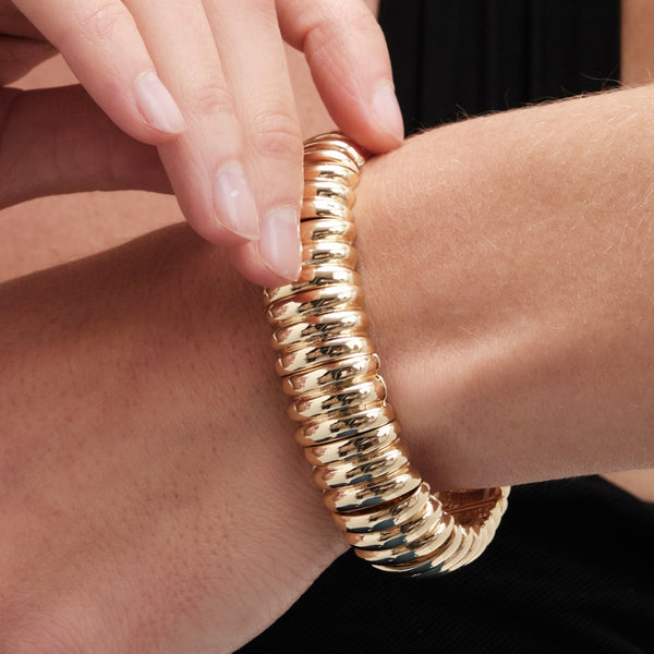 Mood Gold Plated Bubble Stretch Bracelet