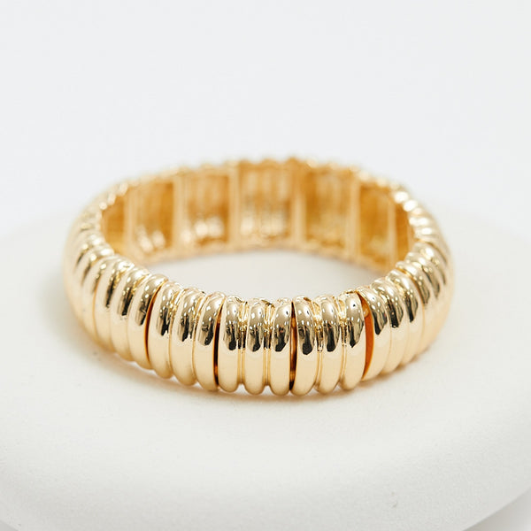 Mood Gold Plated Bubble Stretch Bracelet