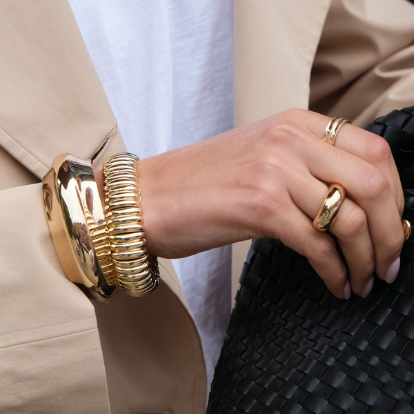Mood Gold Plated Bubble Stretch Bracelet