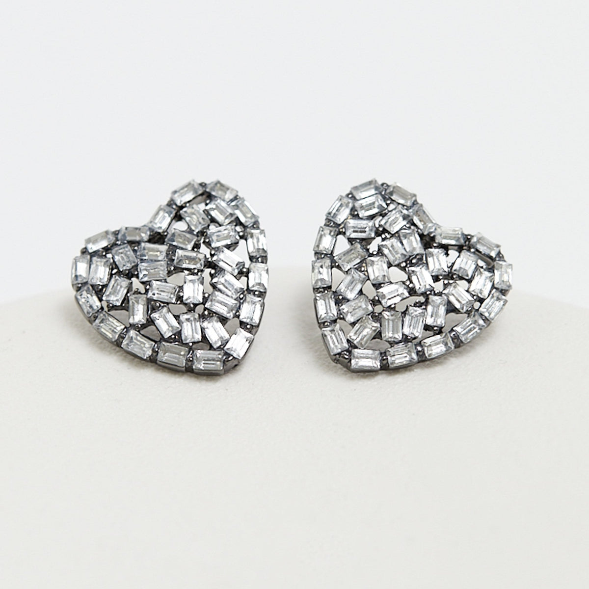 Mood Hematite Heart Stud Earrings