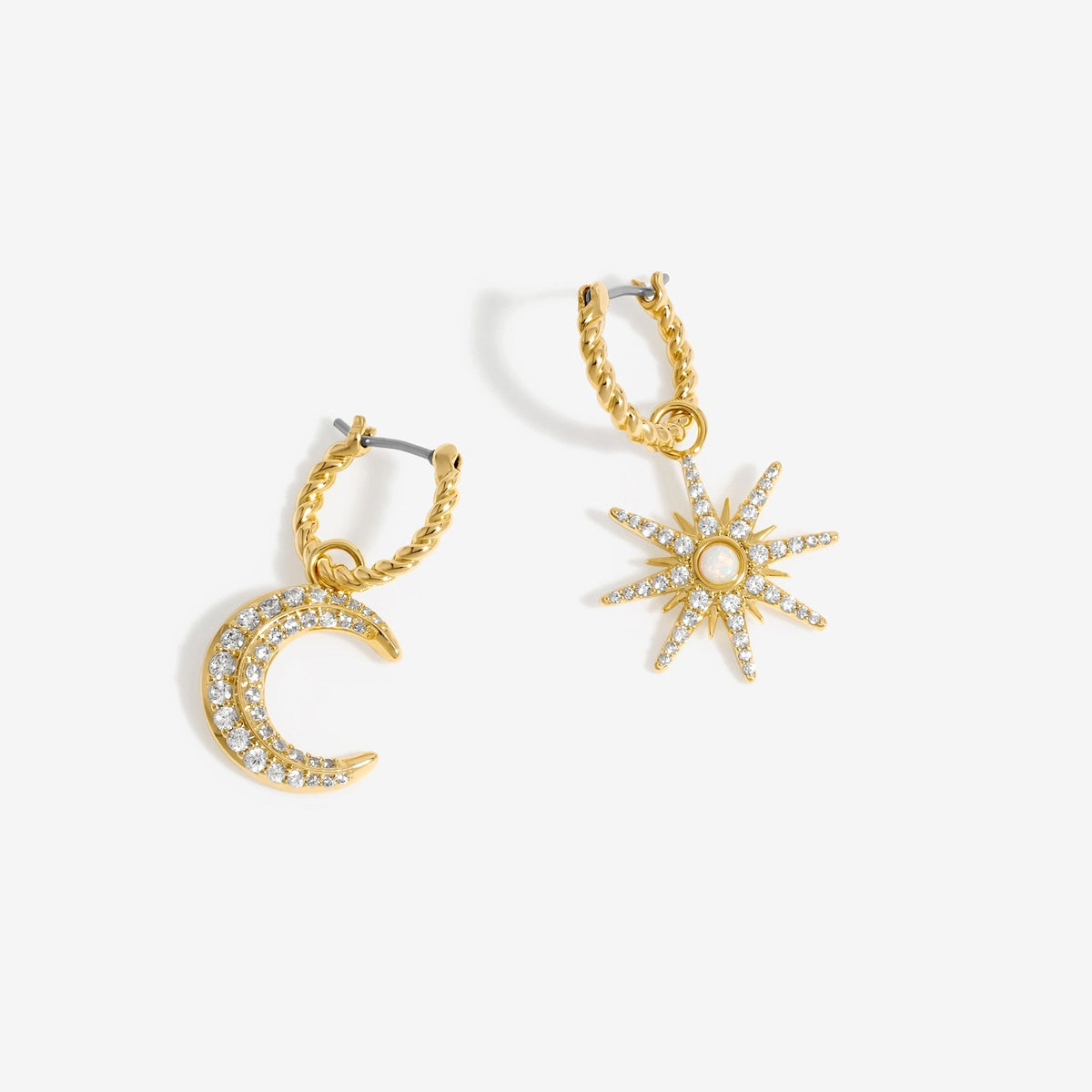 Inicio Gold Plated Celestial Opal Mis Match Earrings - Gift Pouch