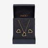 Inicio Gold Plated Cubic Zirconia Heart Box Set  - Gift Box