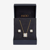 Inicio Gold Plated Cubic Zirconia Square Set  - Gift Box