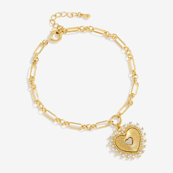 Inicio Gold Plated Heart Chain Bracelet - Gift Pouch