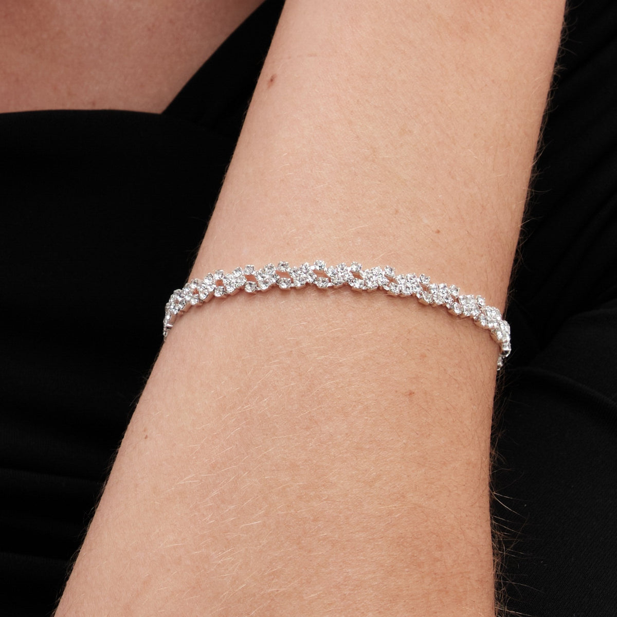 Jon Richard Silver Plated Diamante Bracelet
