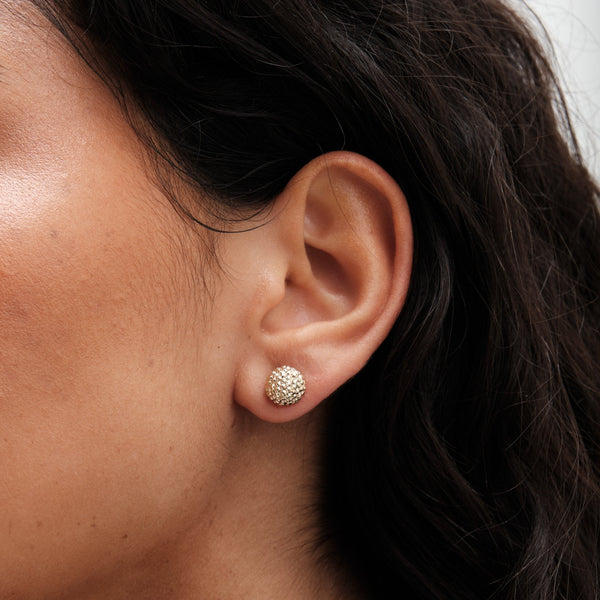 Mood Two Tone Ball Stud Earrings - Pack of 3