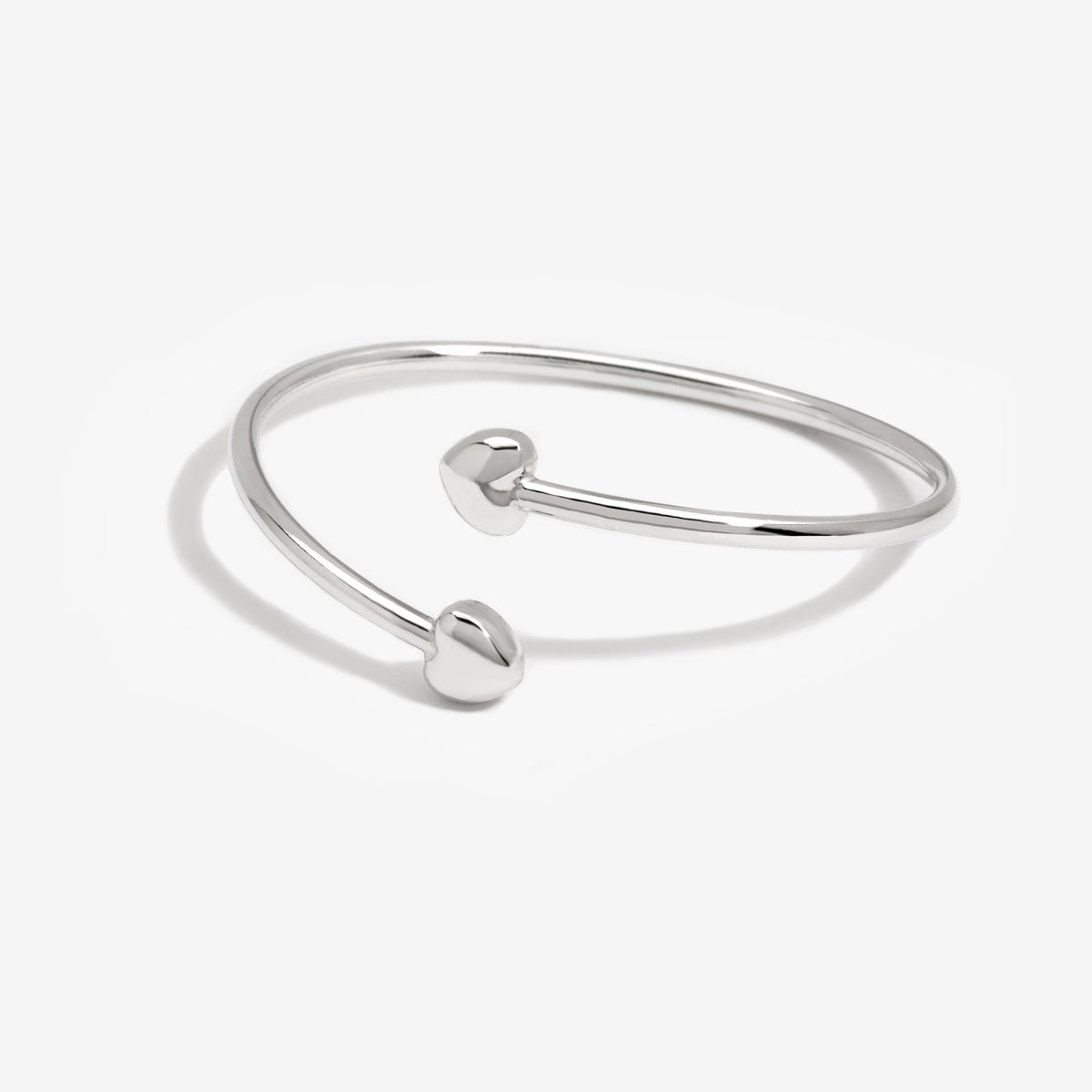 Simply Silver Sterling Silver 925  Polished Puff Heart Cuff