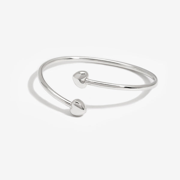 Simply Silver Sterling Silver 925  Polished Puff Heart Cuff