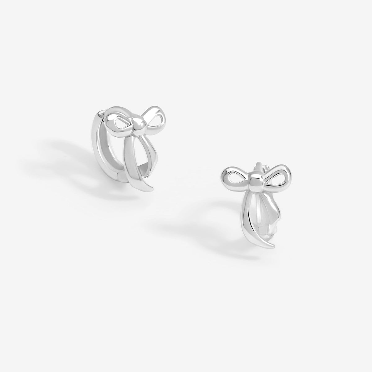 Simply Silver Sterling Silver 925 Polished Bow Hoop Earrings