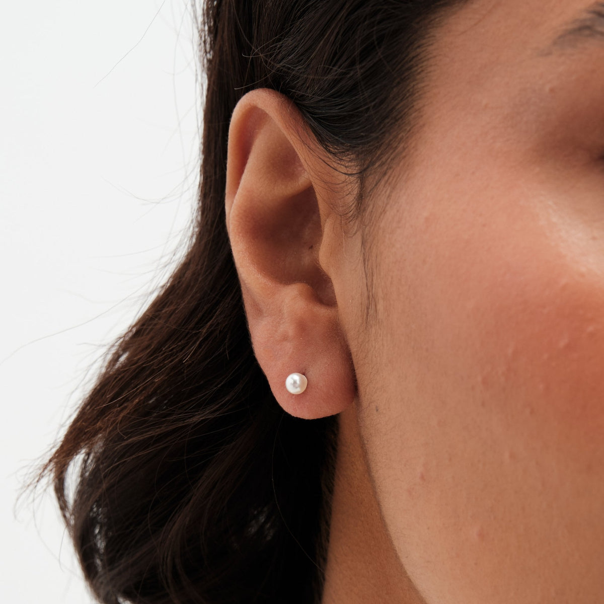 Simply Silver Sterling Silver 925 Pearl Stud Earrings