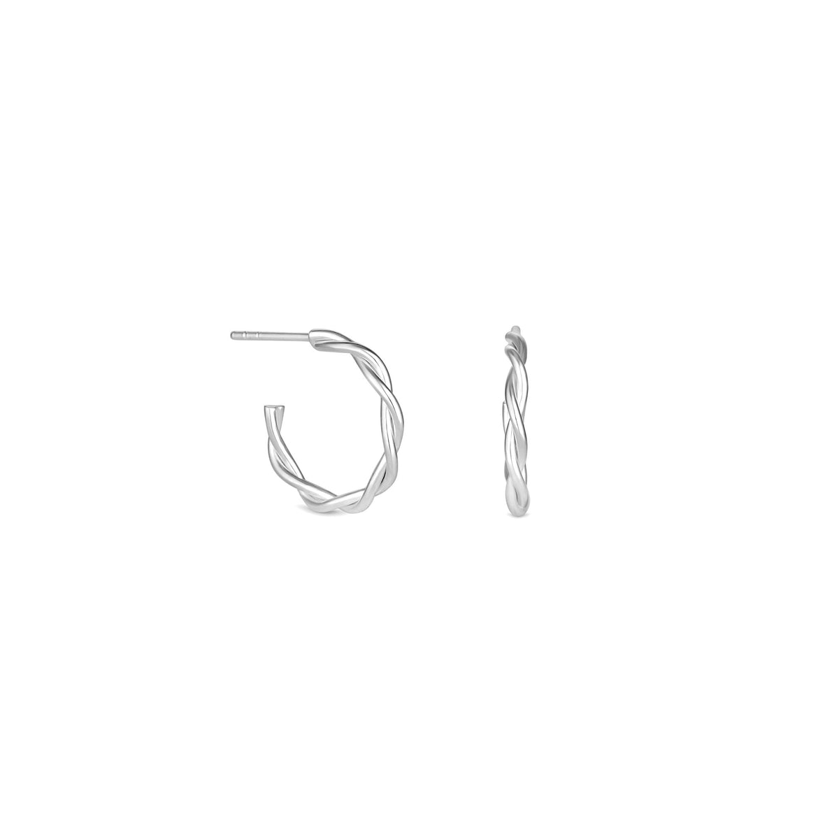 Simply Silver Sterling Silver 925 Twist Hoop Earrings