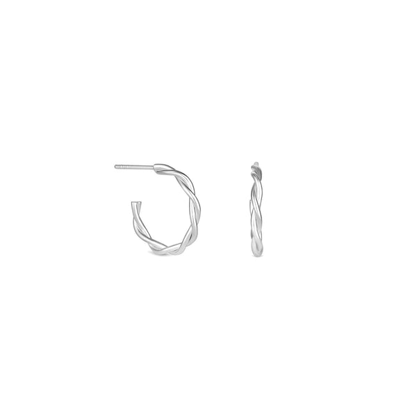 Simply Silver Sterling Silver 925 Twist Hoop Earrings